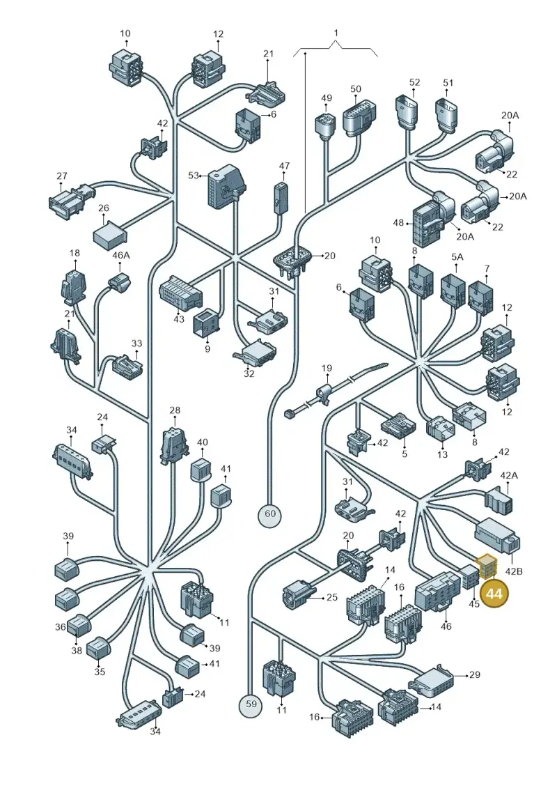 6Q0972883 — Volkswagen Transp. caravelle (2008-2009) diagram 410971830, position 44