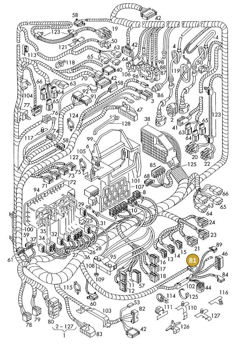 6Q0972928 — Volkswagen Polo (2008-2009) diagram 225971850, position 81