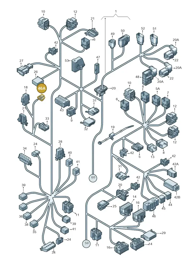 6Q0972928 — Volkswagen Transp. caravelle (2008-2009) diagram 410971830, position 46A