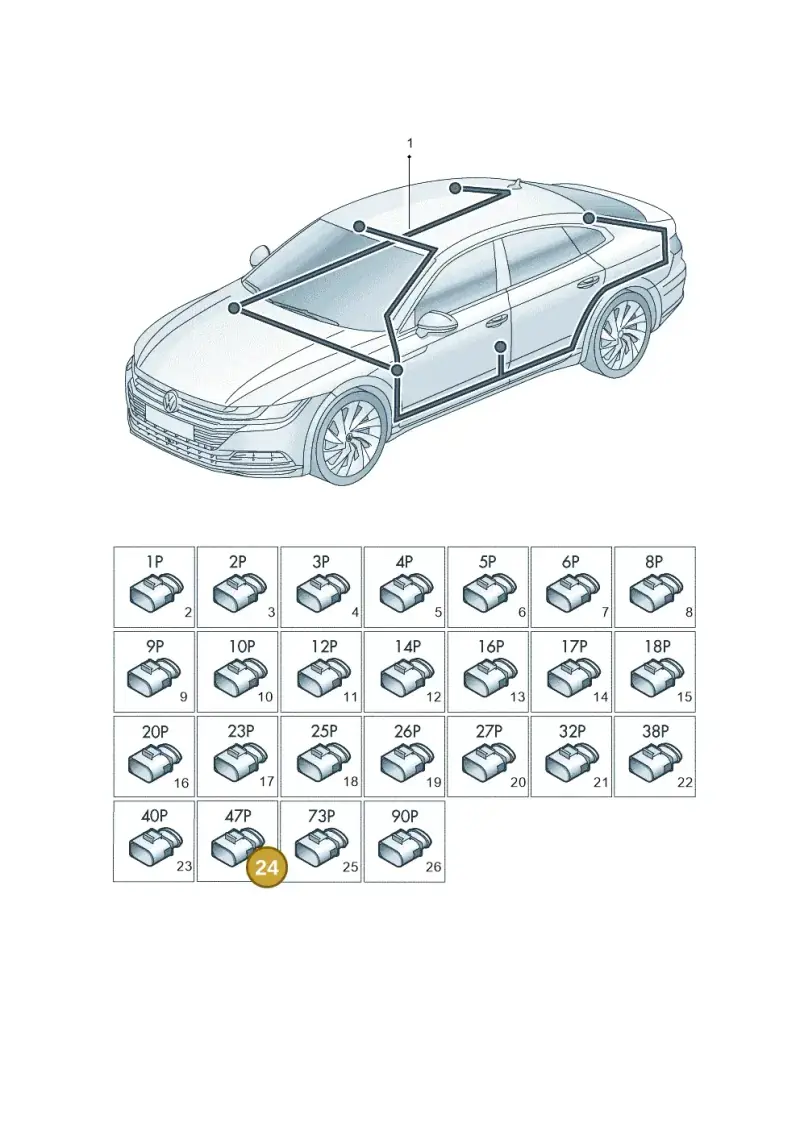 6Q0973047 — Volkswagen Arteon (2017-2025) diagram 828971900, position 24
