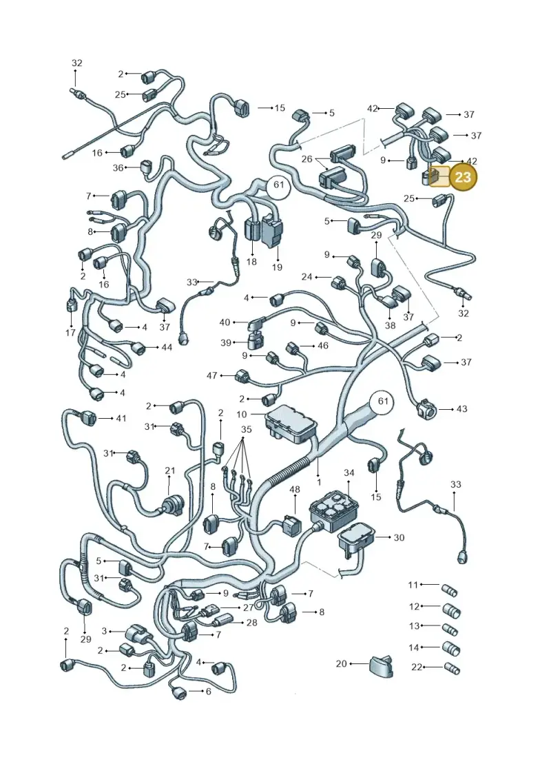 6Q0973704A — SEAT Altea XL (2013-) diagram 498971820, position 23