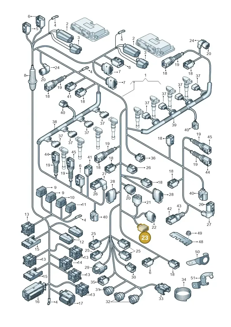6Q0973704A — Audi R8 qu. 5.2 (2012-2015) diagram 618971500, position 23
