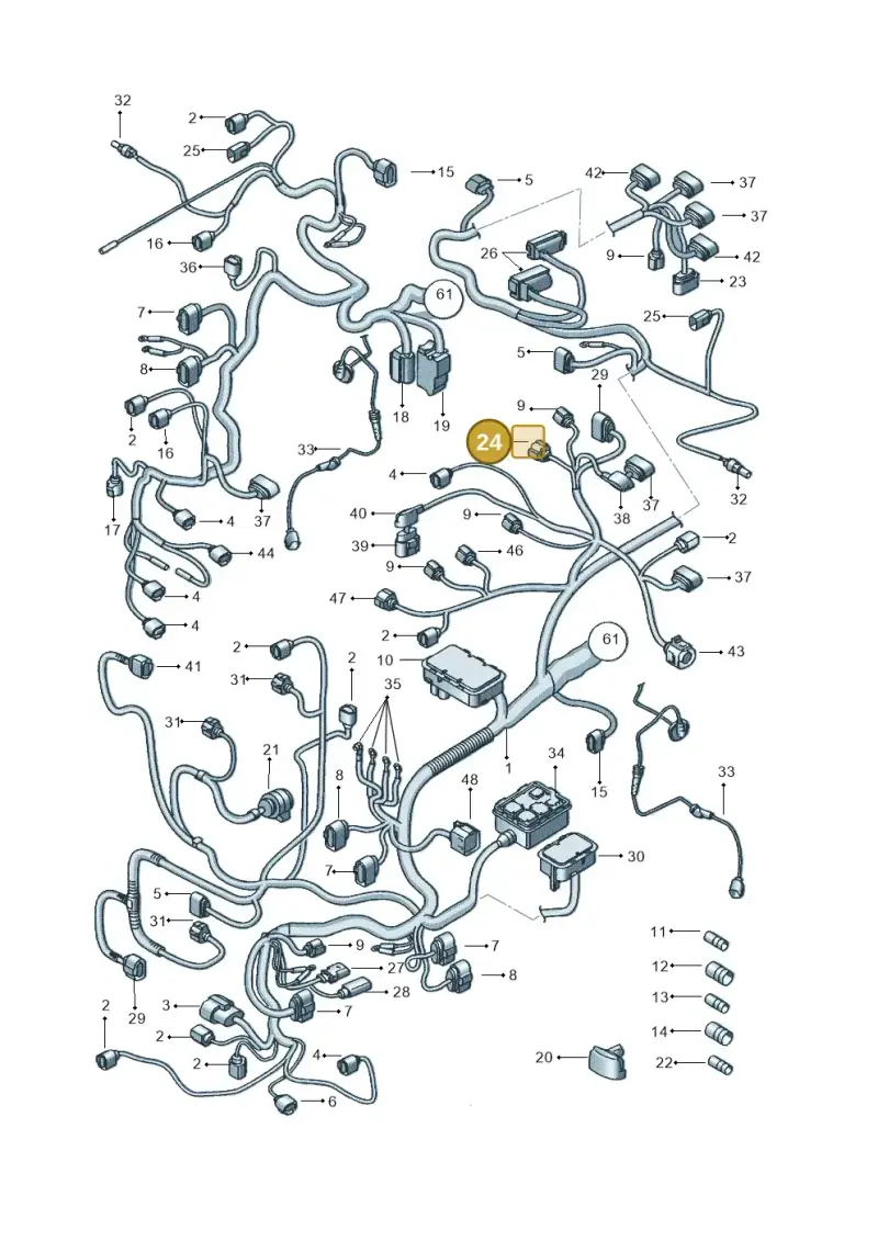 6Q0973713A — SEAT Altea XL (2013-) diagram 498971820, position 24