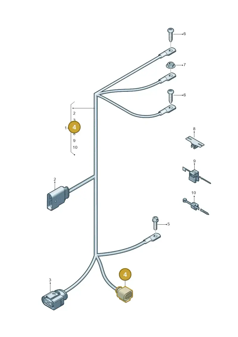 6Q0973713A — Audi A8 (2013-2018) diagram 696972950, position 4