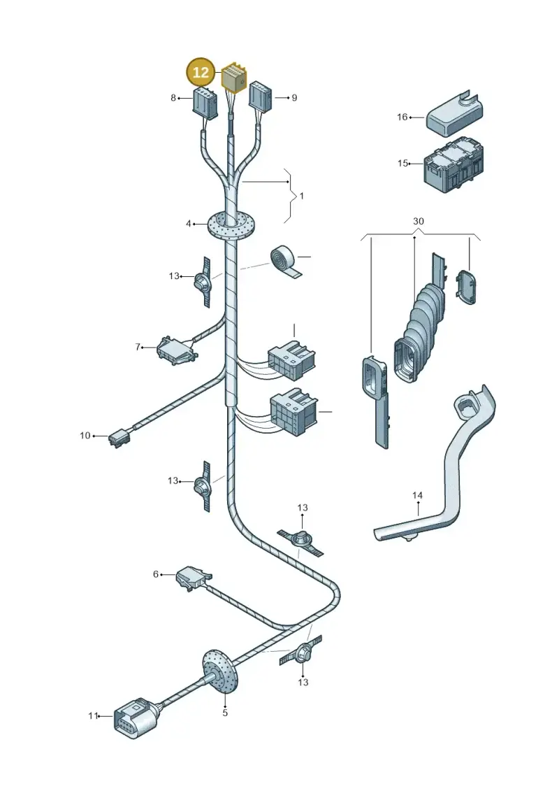 6Q0973717 — Volkswagen Polo (2011-2014) diagram 253972370, position 12