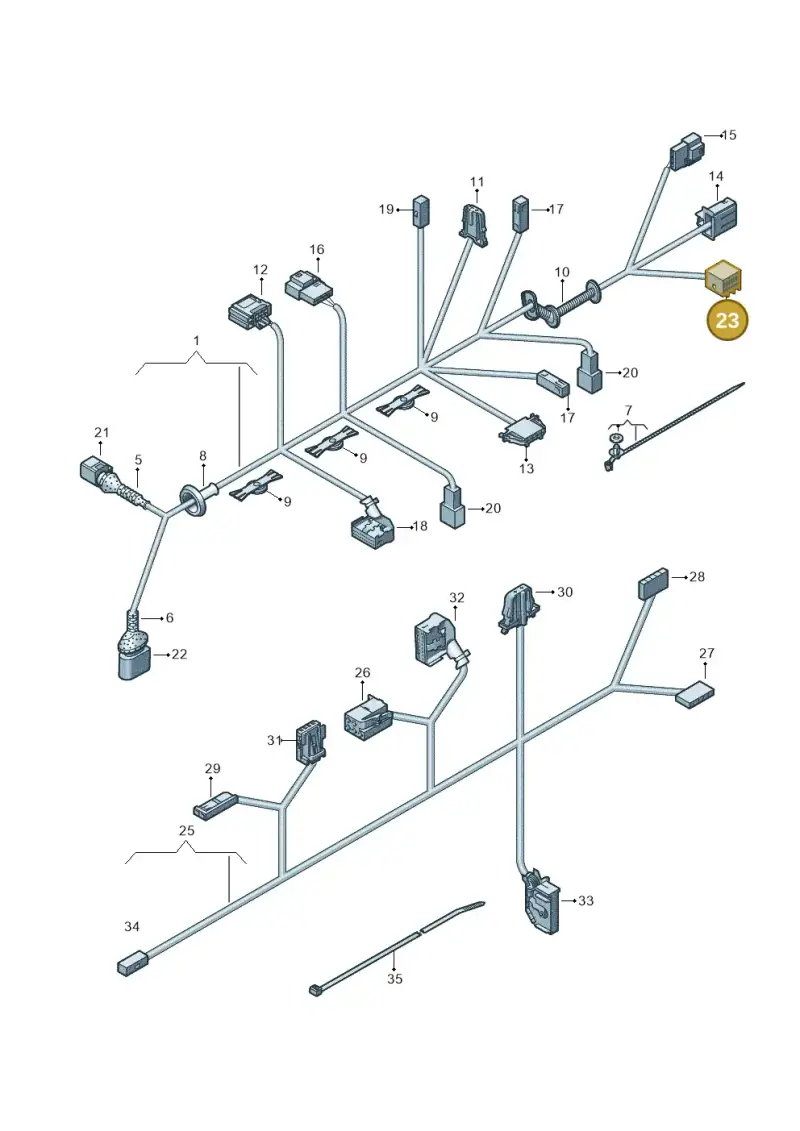 6Q0973717 — Volkswagen Touareg                08> (2007-) diagram 274972350, position 23