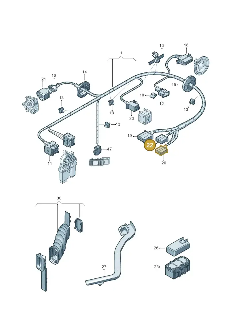 6Q0973717 — Volkswagen POLO (2005-) diagram 461972370, position 22