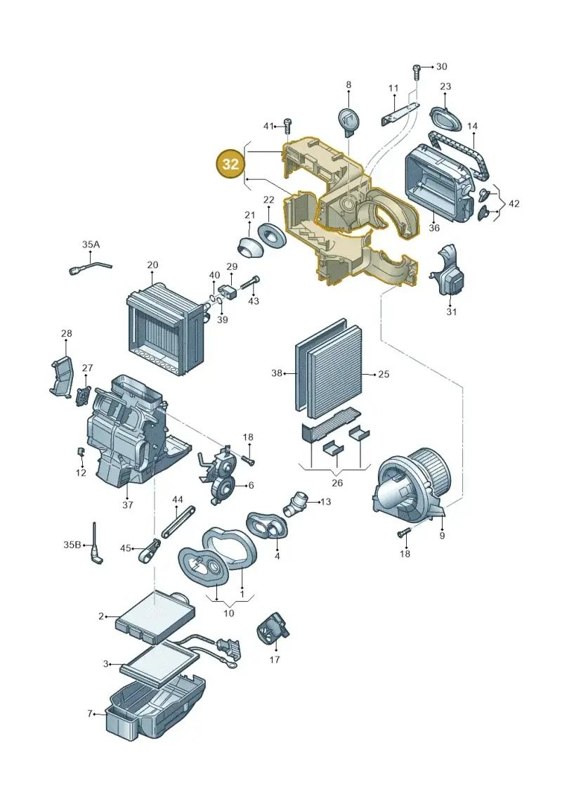 6Q2820007A — Skoda Rapid Ambition (2011-2021) diagram 253820100, position 32