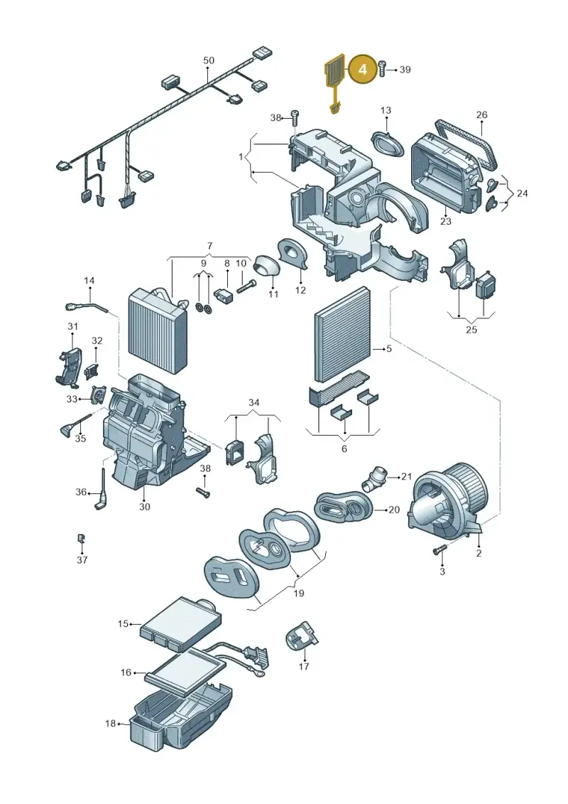 6Q2907521B — Skoda Fabia (2014-2022) diagram 773820200, position 4