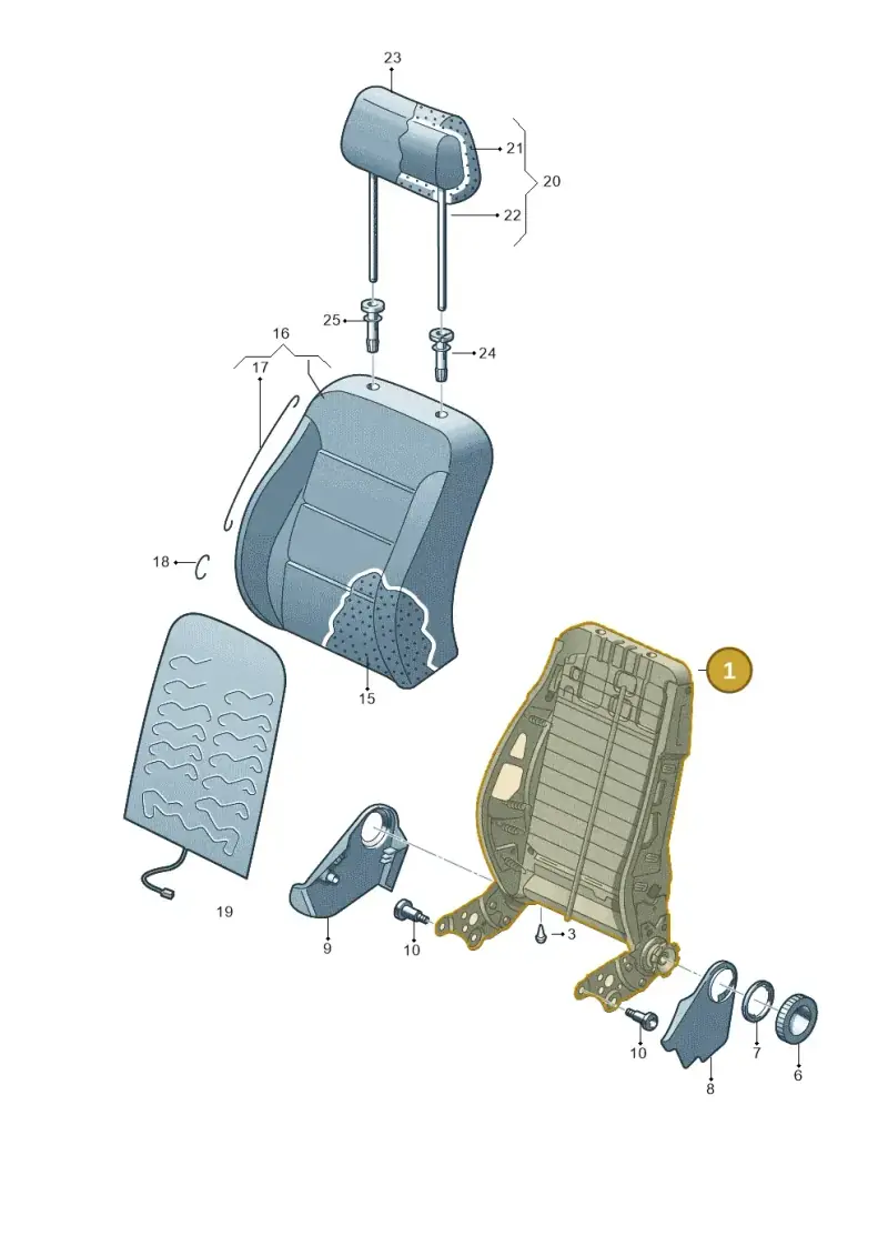 6Q4881045AL — Volkswagen Caddy panel van (2008-2010) diagram 690881500, position 1