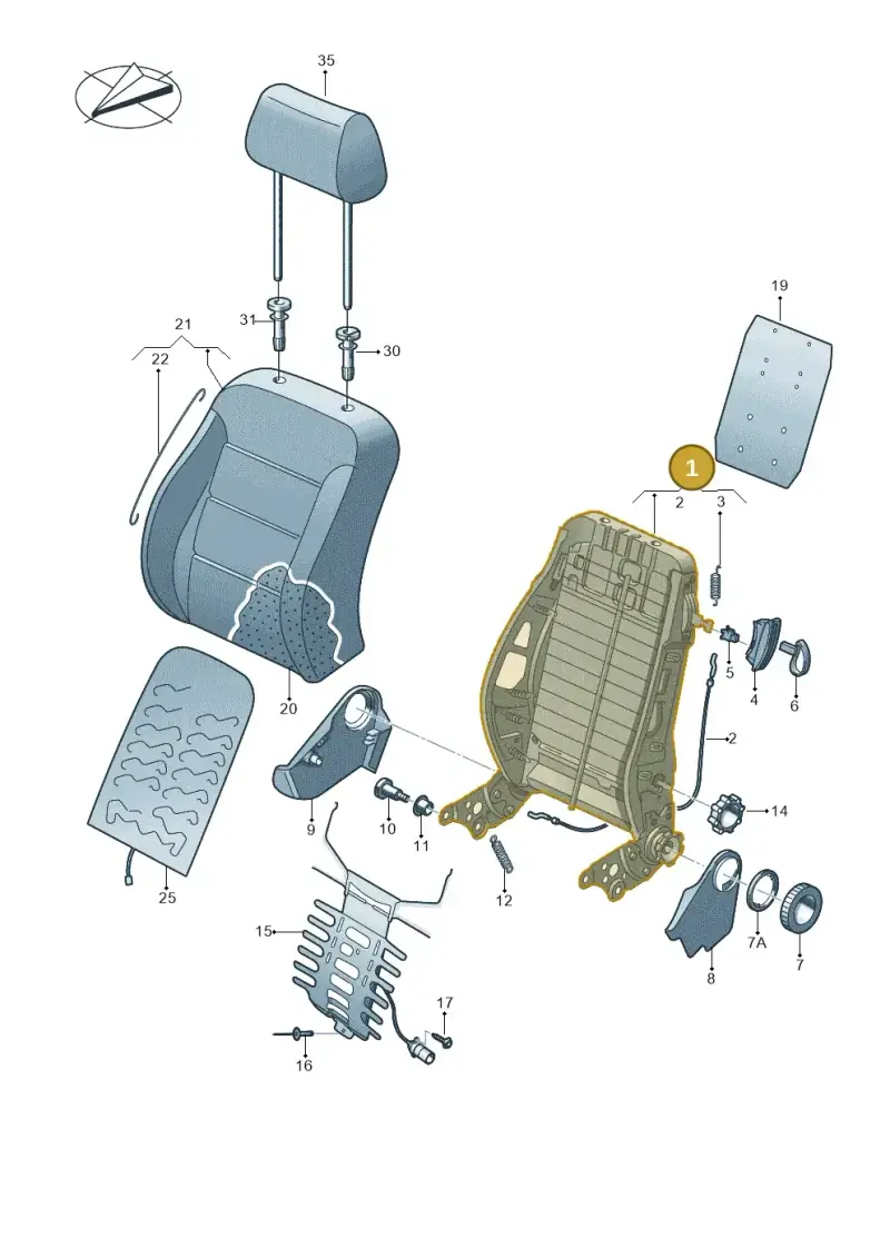 6Q4881045AL — Volkswagen Caddy kombi (2015-2020) diagram 690881520, position 1
