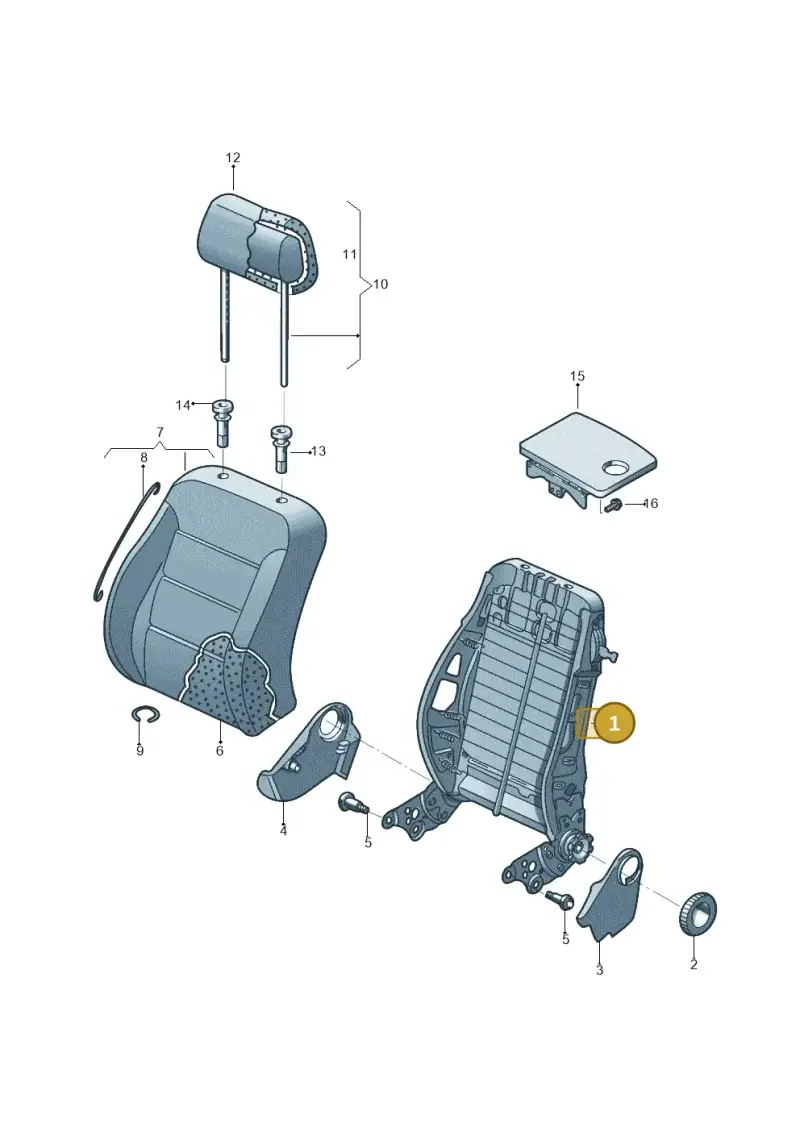 6Q4881045AL — Volkswagen Spacefox (2014-2019) diagram 799881050, position 1