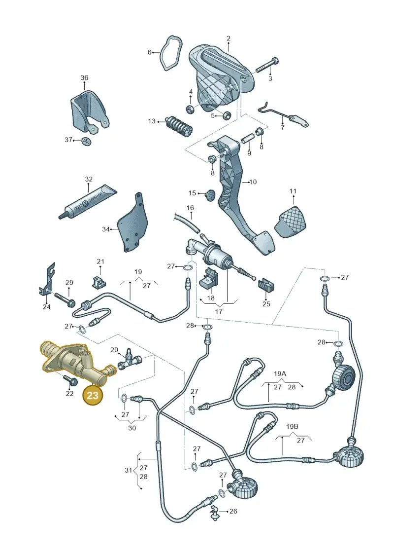 6QE721261 — Volkswagen Golf 2.0 (2008-2011) diagram 649721250, position 23