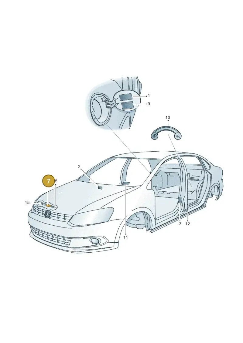 6R0010818E — Volkswagen Polo (2010-2015) diagram 677010000, position 7
