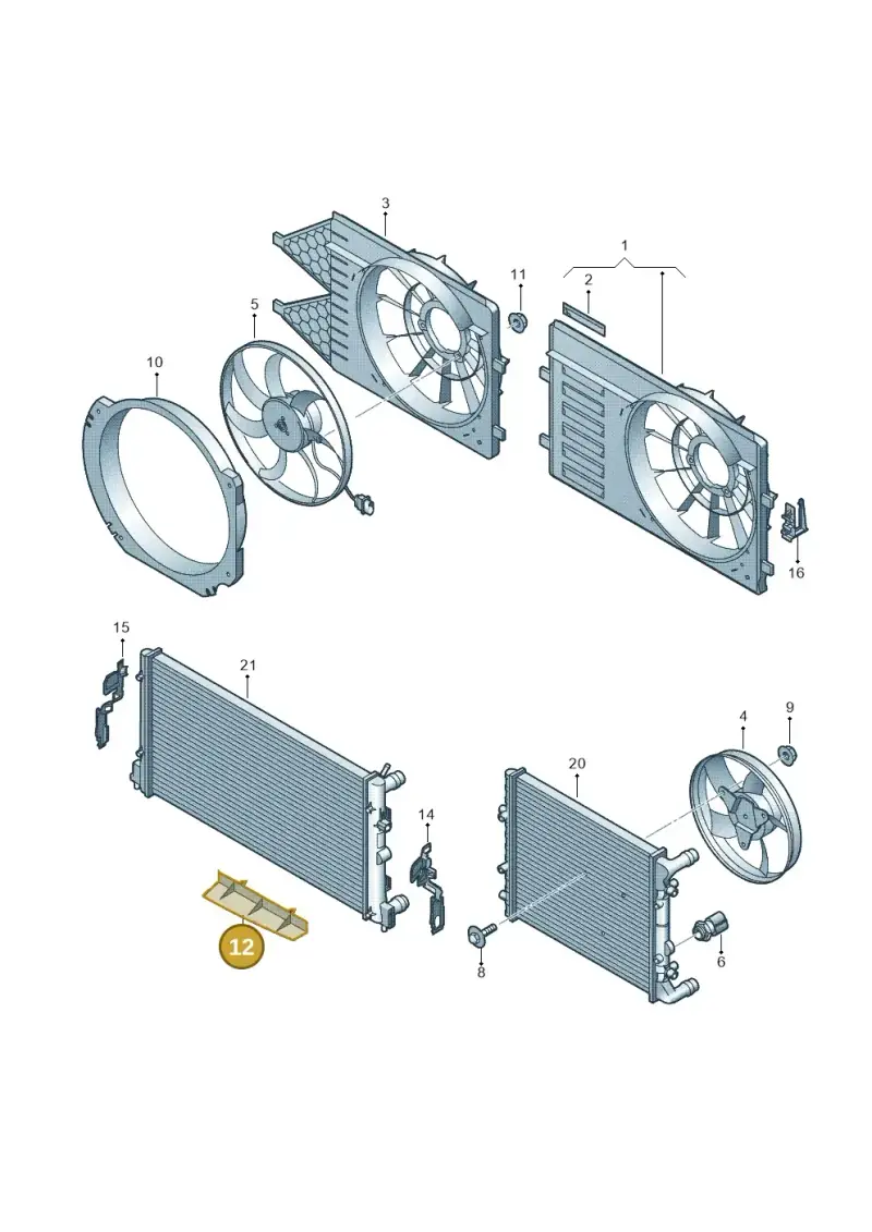 6R0121330B — Volkswagen Polo (2012-2014) diagram 672121900, position 12