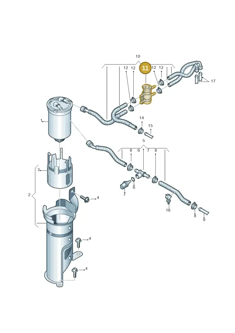 6R0127247B — Volkswagen Polo (2009-2014) diagram 677127200, position 11