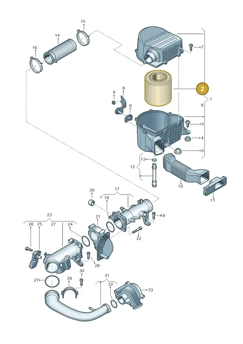 6R0129620A — Volkswagen Polo (2012-2014) diagram 672129400, position 2