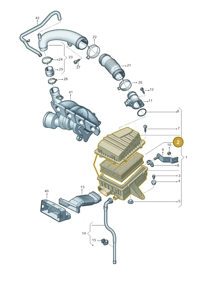 6R0129620C — Audi A1 Sportback (2010-2015) diagram 708133380, position 2