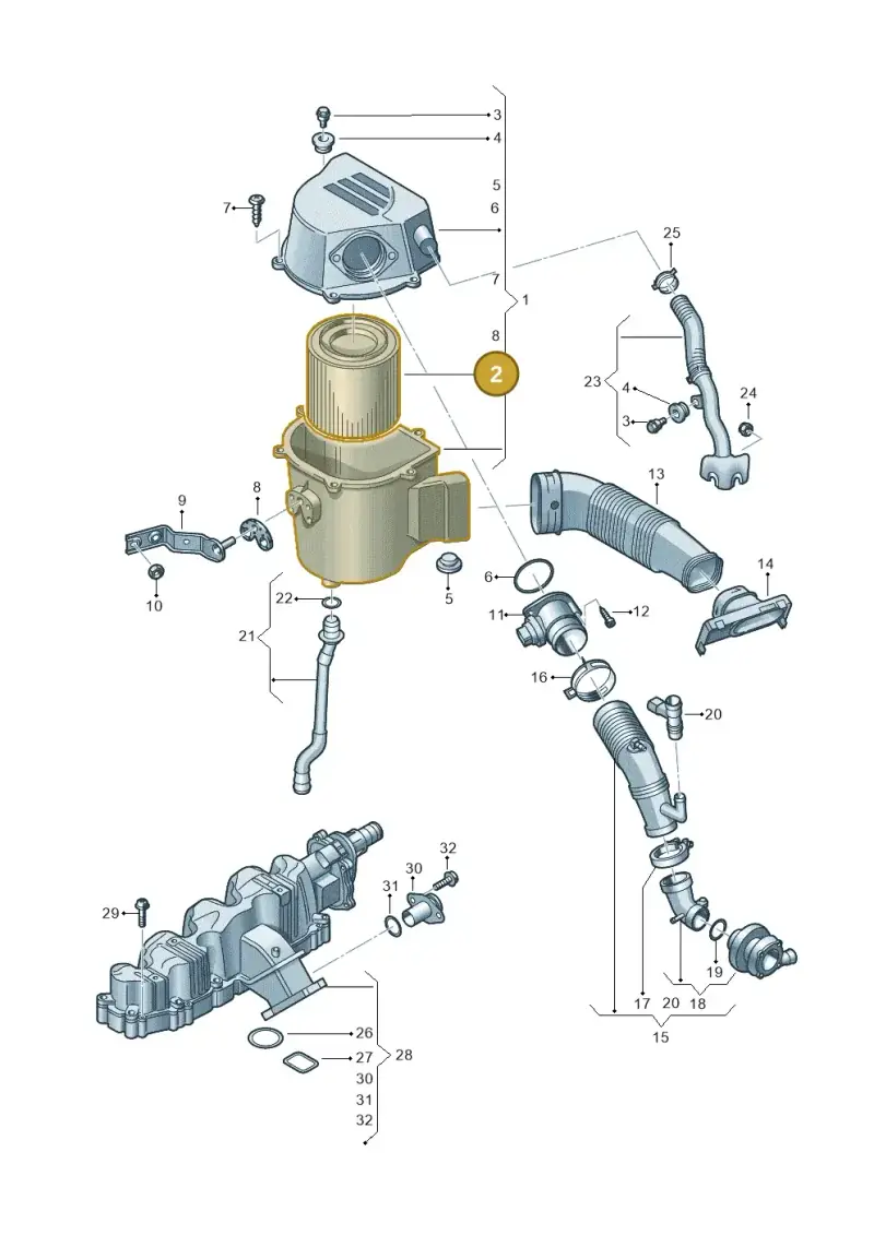 6R0129620C — SEAT Ibiza (2012-) diagram 672129500, position 2