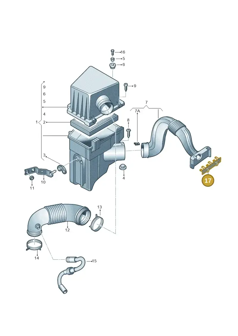 6R0129621D — Volkswagen Polo (2009-2014) diagram 677129200, position 17