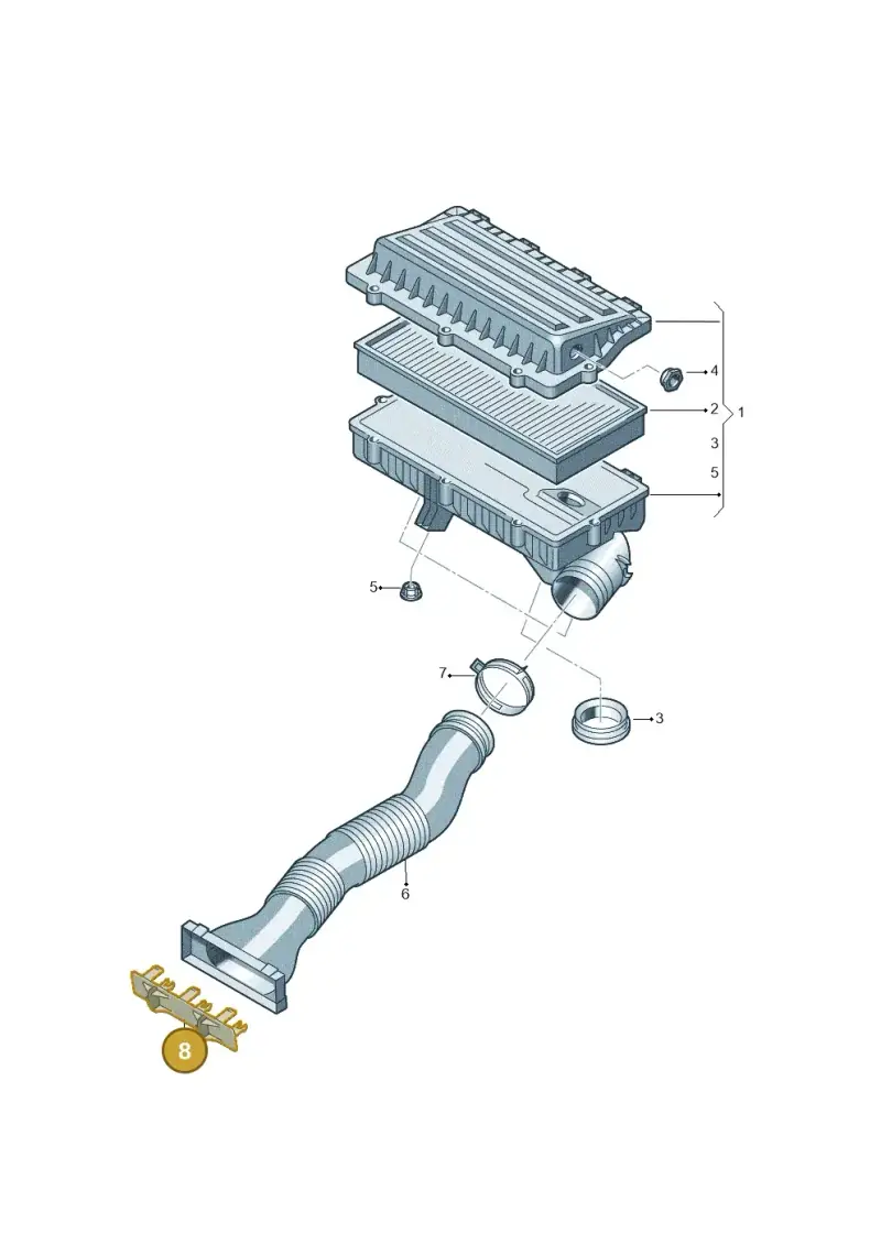 6R0129621D — Volkswagen Polo (2009-2014) diagram 677129250, position 8