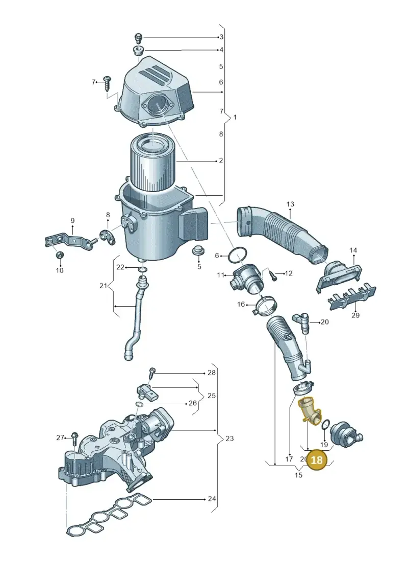 6R0129635 — Skoda Roomster (2010-2015) diagram 677129000, position 18