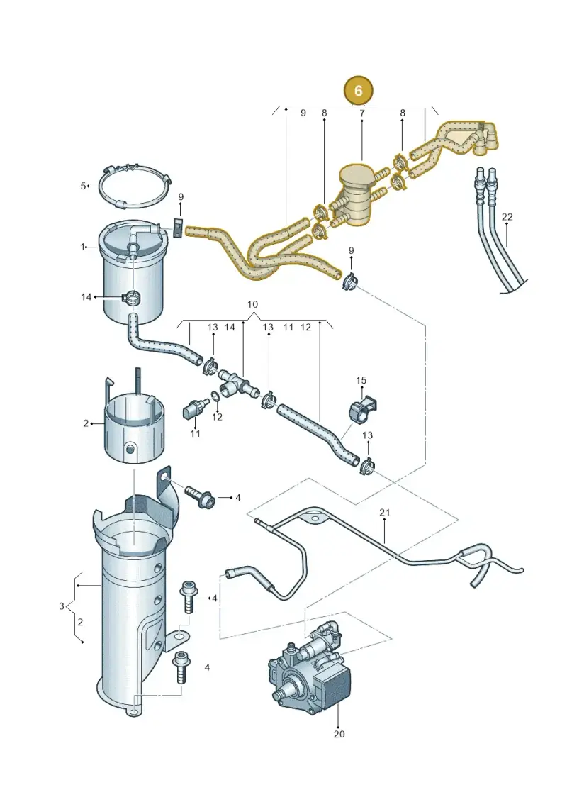 6R0130295F — Audi A1 Sportback (2010-2015) diagram 708127200, position 6