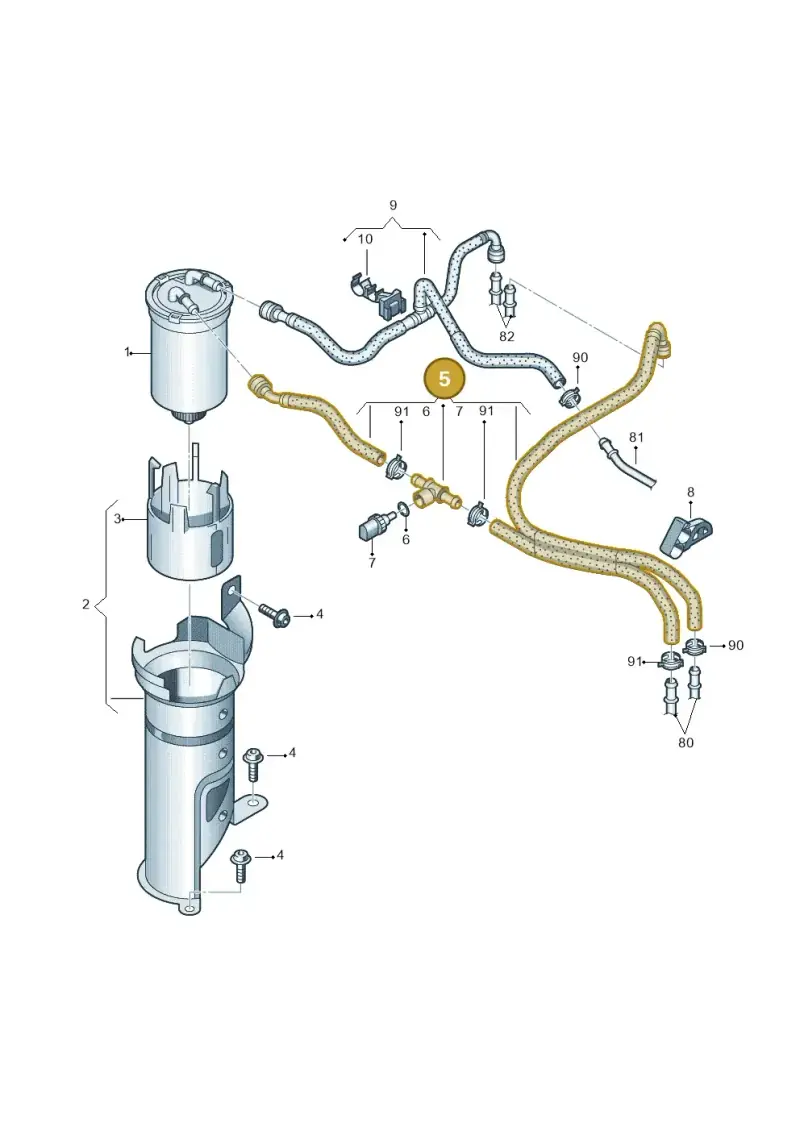6R0130307P — Volkswagen Polo (2009-2014) diagram 677127100, position 5