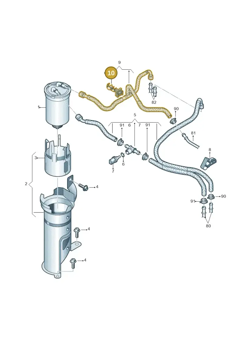6R0133687C — Volkswagen Polo (2009-2014) diagram 677127100, position 10