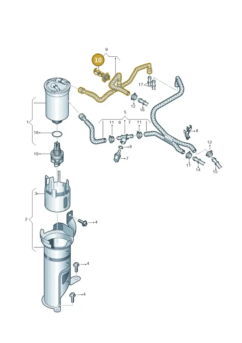 6R0133687C — Volkswagen Polo (2009-2014) diagram 677127210, position 10