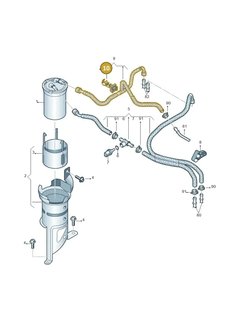 6R0133687C — Volkswagen Polo (2012-2014) diagram 672127100, position 10