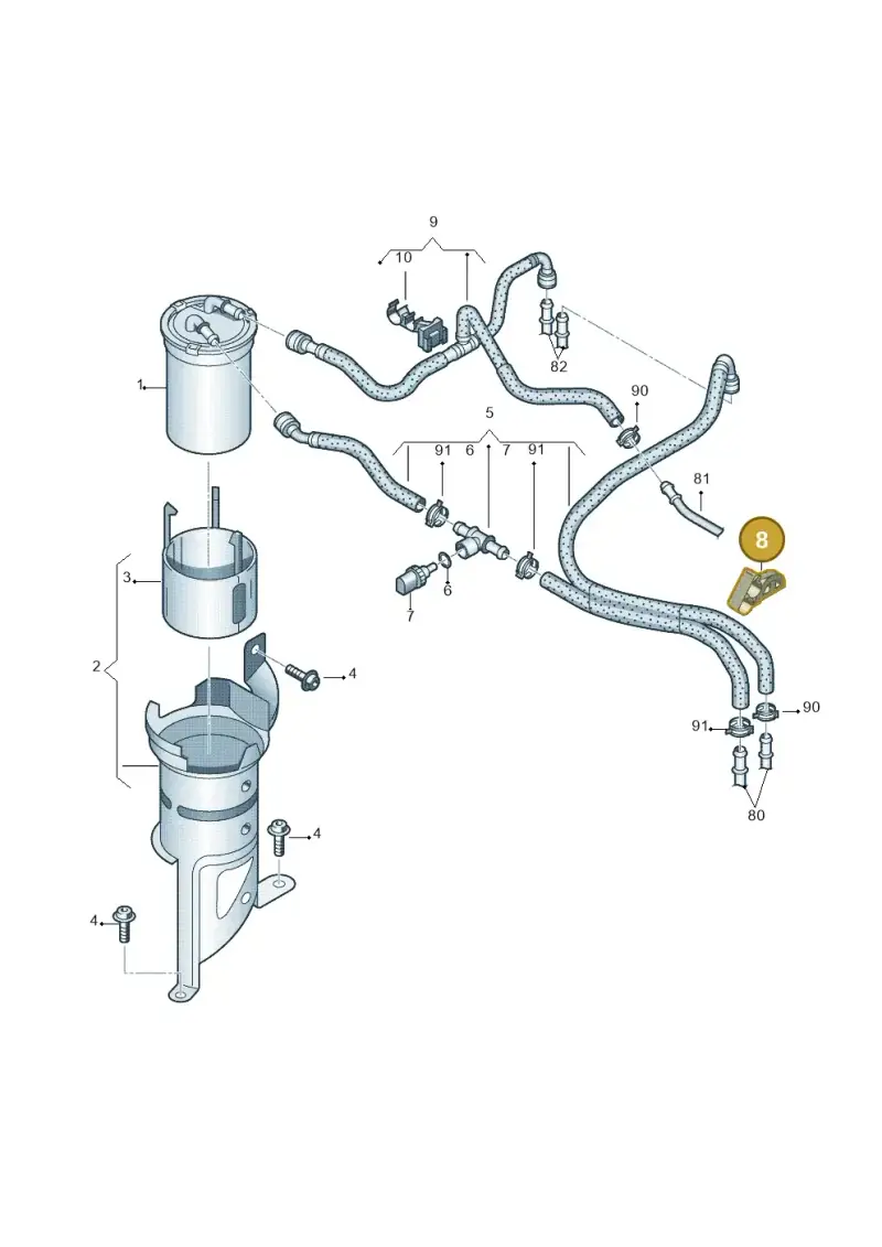 6R0133687D — Volkswagen Polo (2012-2014) diagram 672127100, position 8