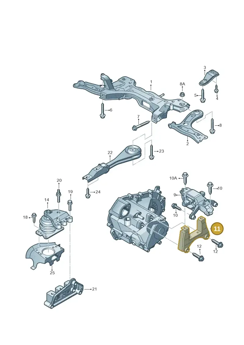 6R0199111 — Audi A1 Sportback (2010-2015) diagram 708199300, position 11