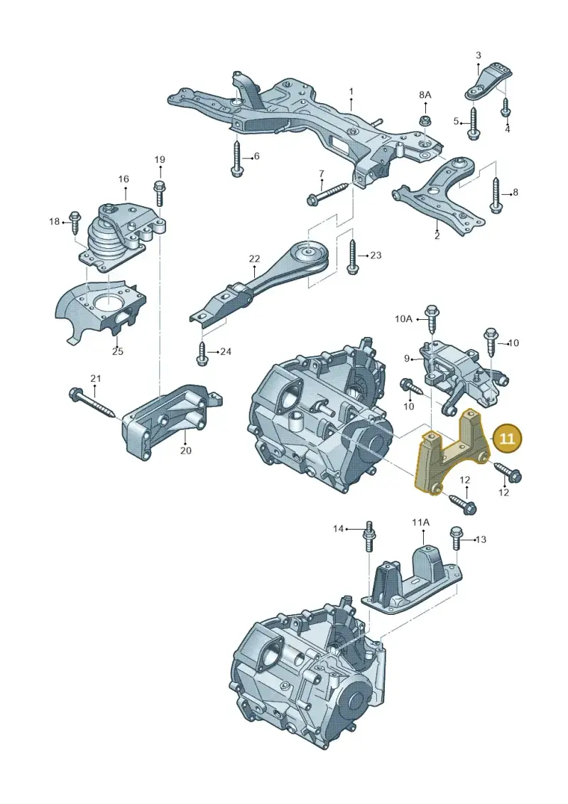 6R0199111B — Volkswagen New Polo (SVW) (2010-2019) diagram 672199270, position 11