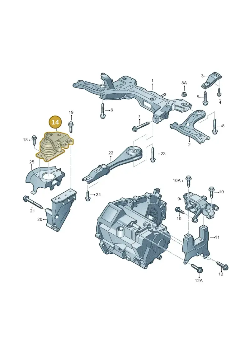 6R0199167AE — Audi A1 Sportback (2010-2015) diagram 708199350, position 14