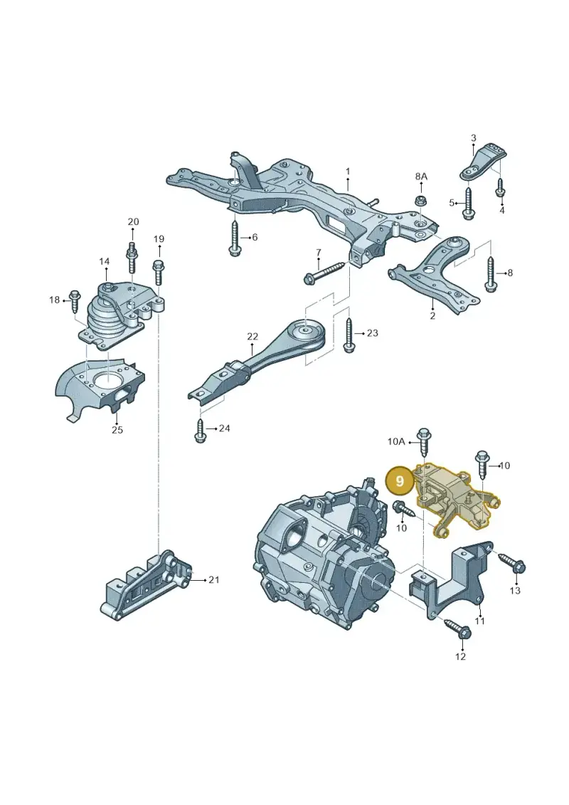 6R0199555C — Audi A1 Sportback (2010-2015) diagram 708199320, position 9