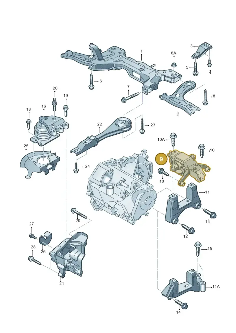 6R0199555C — SEAT Ibiza (2012-) diagram 747199260, position 9