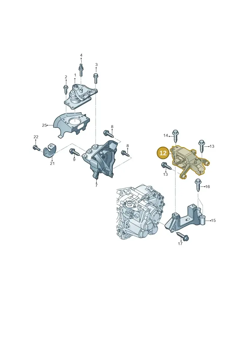 6R0199555C — Volkswagen Polo 1.4 BlueMotion (2014-2017) diagram 773199260, position 12