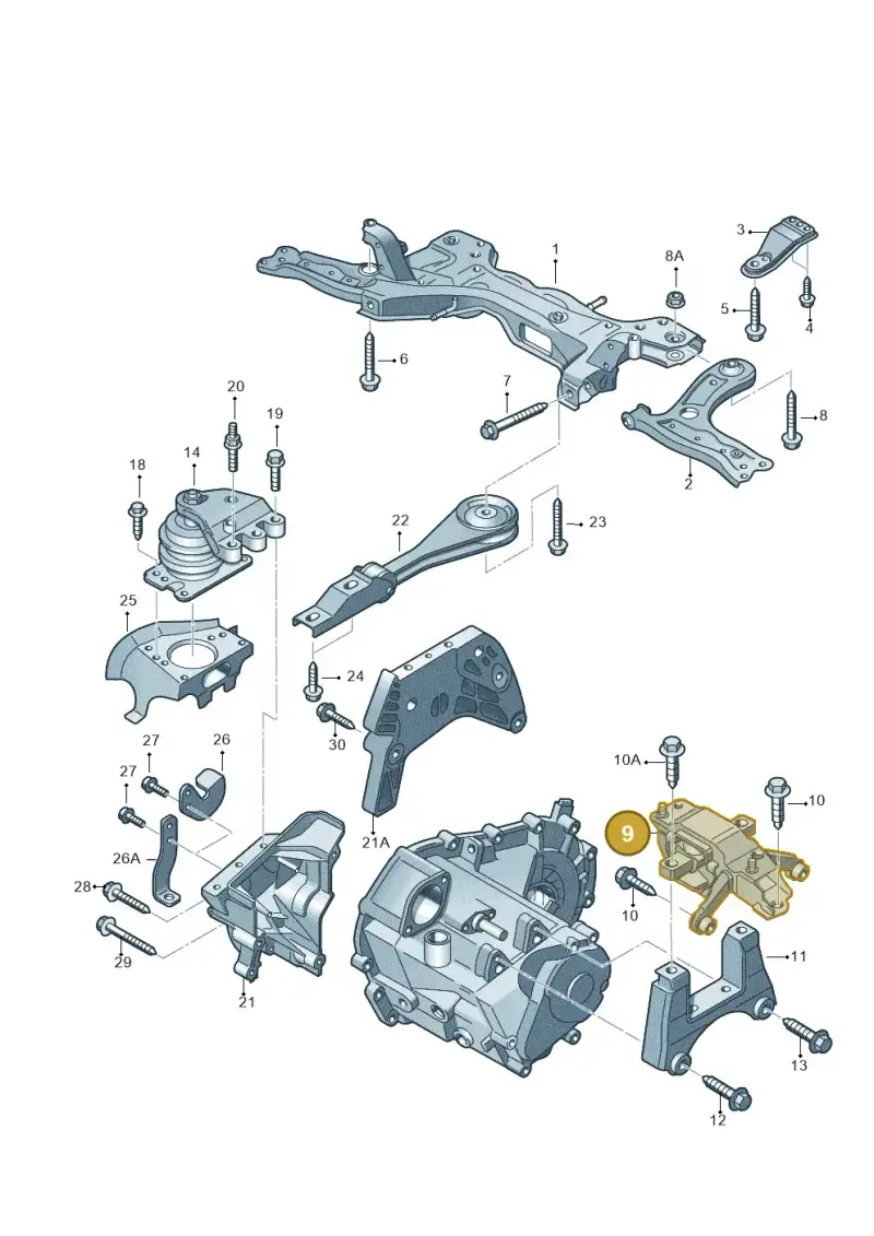 6R0199555C — Audi A1 Sportback (2014-2018) diagram 792199300, position 9