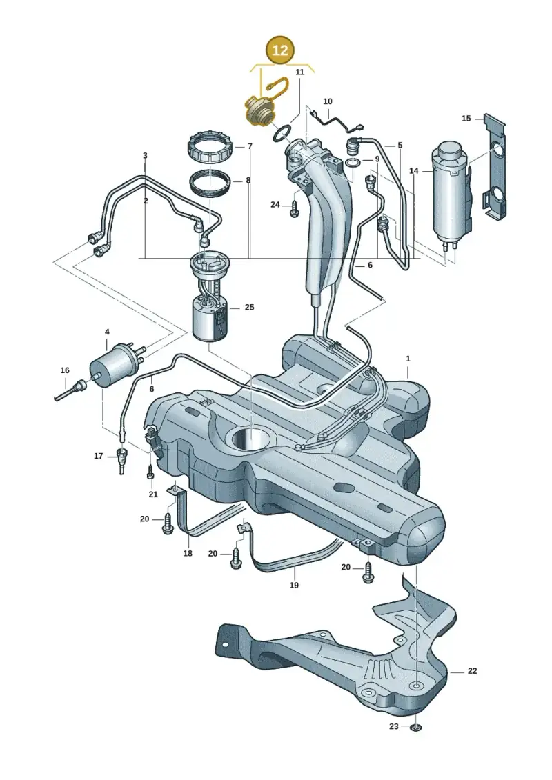 6R0201550C — Volkswagen Polo 1.6 (2020-2022) diagram 62x201040, position 12