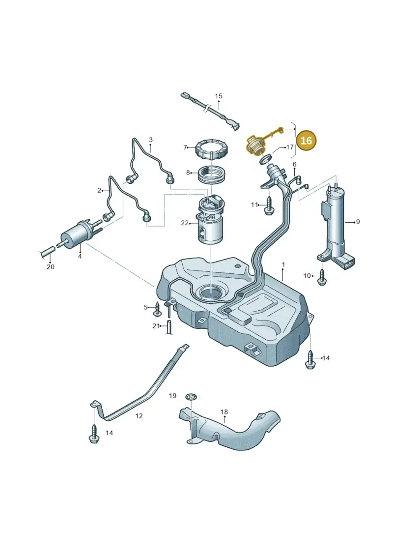 6R0201550C — Volkswagen Polo (2009-2014) diagram 677201060, position 16