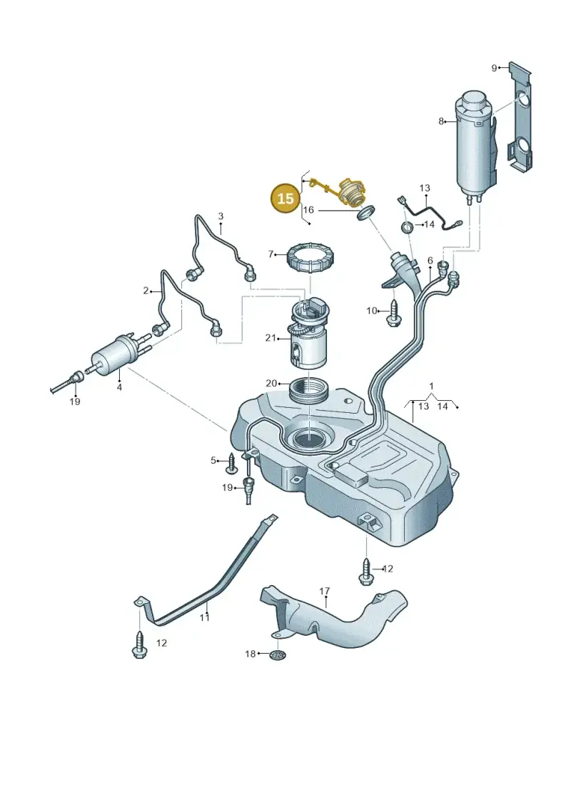 6R0201550C — Volkswagen Polo (2014-2022) diagram 794201450, position 15