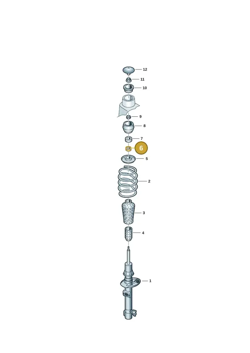6R0412311 — Volkswagen Up! 1.0 BlueMotion (2016-2023) diagram 12e411000, position 6