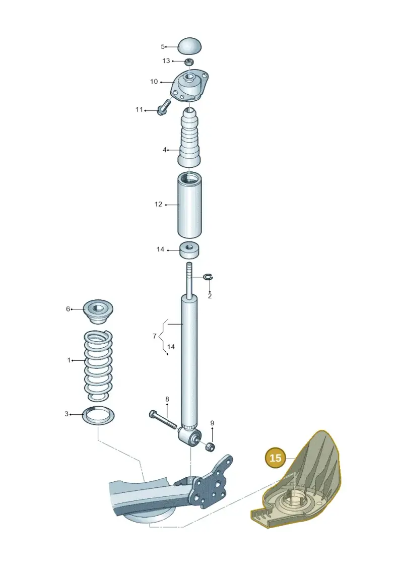6R0511534A — Skoda Fabia Scout (2010-2014) diagram 194511100, position 15