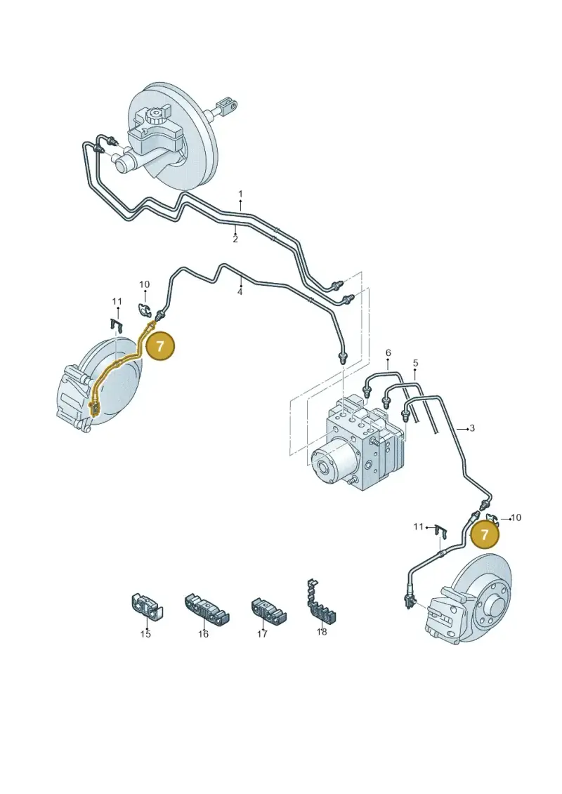 6R0611701G — Audi A1 Sportback (2014-2018) diagram 773611250, position 7