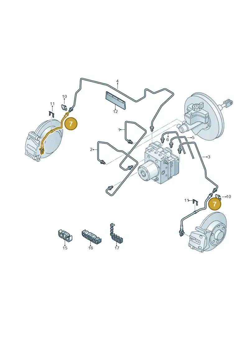 6R0611701J — Volkswagen Polo 1.4 BlueMotion (2014-2017) diagram 773611200, position 7