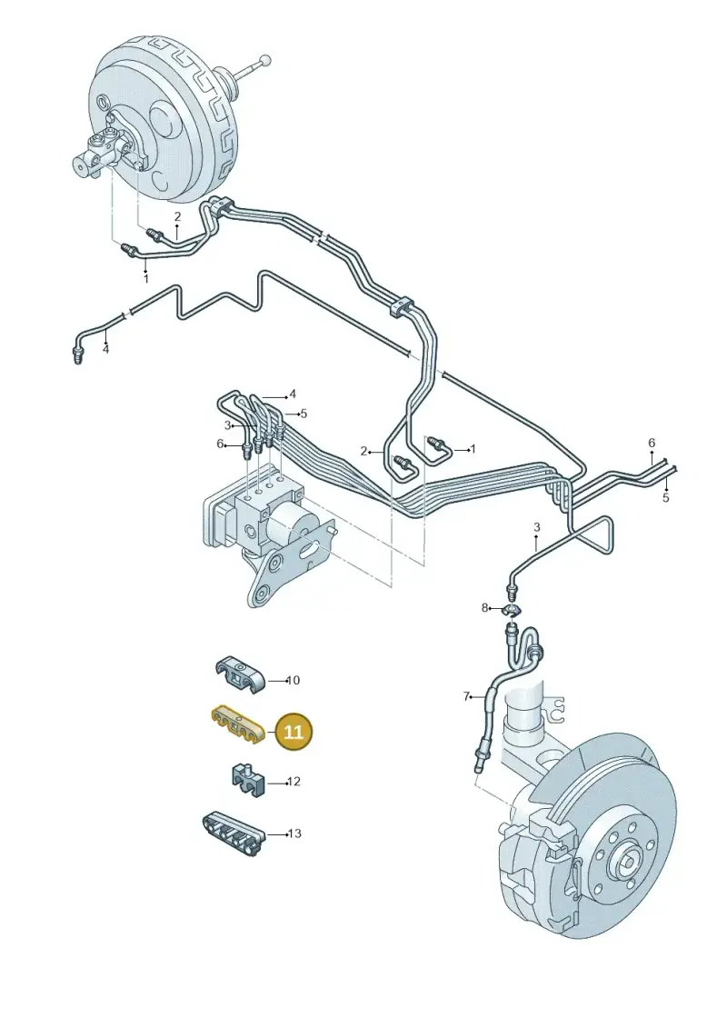 6R0611797C — Volkswagen Transport. multivan (2019-2024) diagram 861611250, position 11