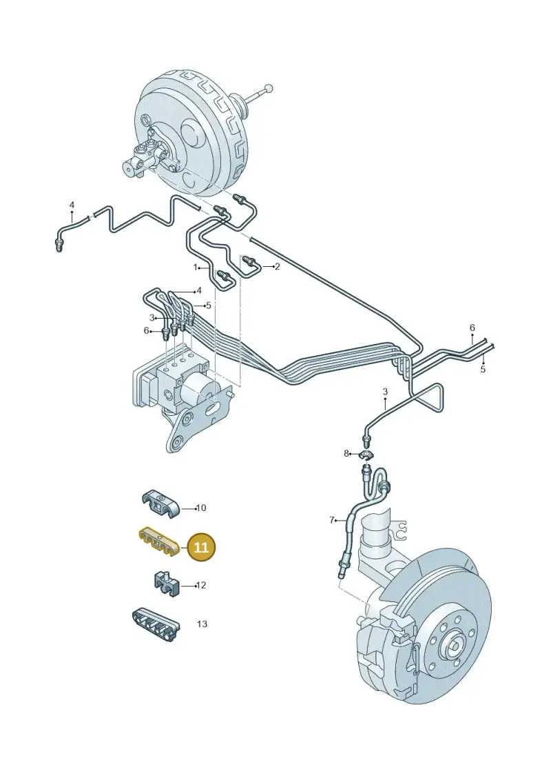 6R0611797C — Volkswagen Transport. multivan (2019-2024) diagram 861611200, position 11