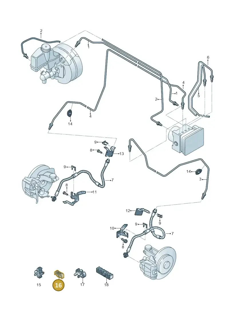 6R0611797D — Volkswagen Passat estate (2023-) diagram 793611220, position 16