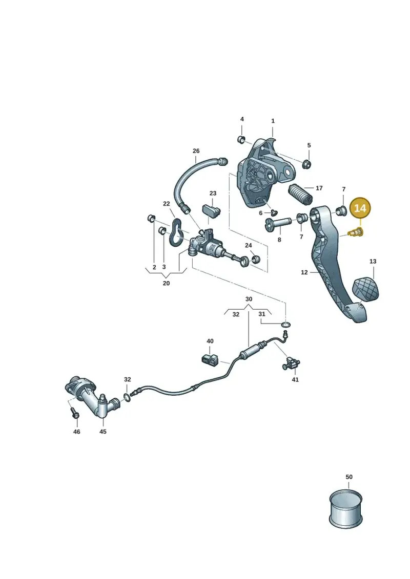 6R0721152 — Volkswagen Taigo (2021-2024) diagram 2f0721000, position 14
